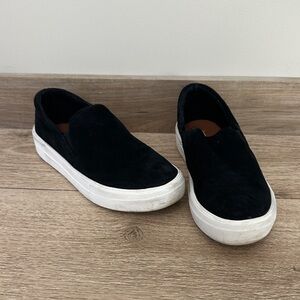 Steve Madden Black Suede Slip-On Loafers